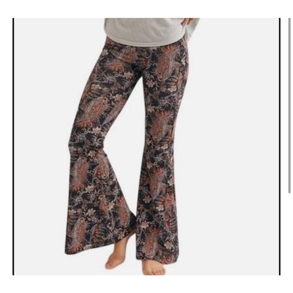 Free People Paisley Bell Bottoms M